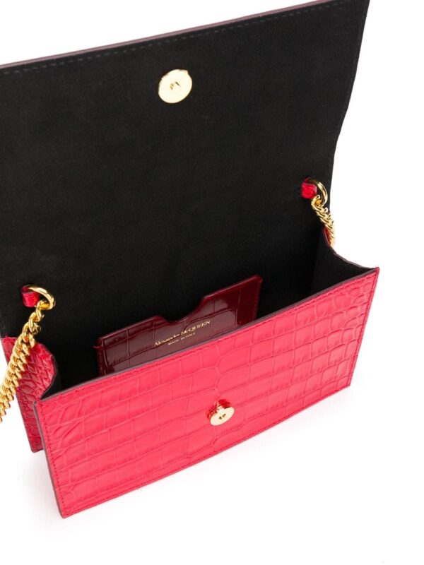 Alexander McQueen Skull crocodile-effect crossbody bag - Image 5