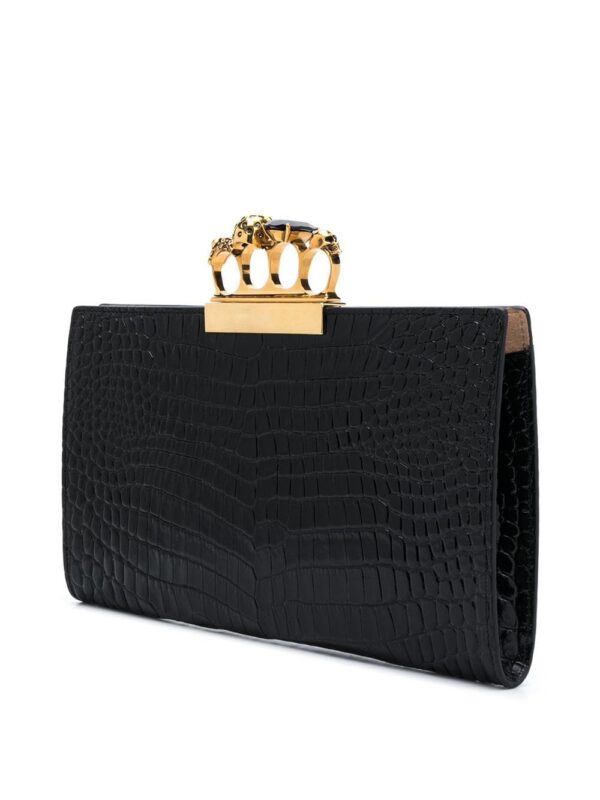 Alexander McQueen Four Ring embossed clutch bag - Image 3
