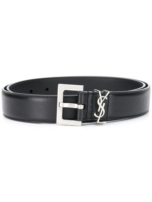 Saint Laurent  Monogram square-buckle belt