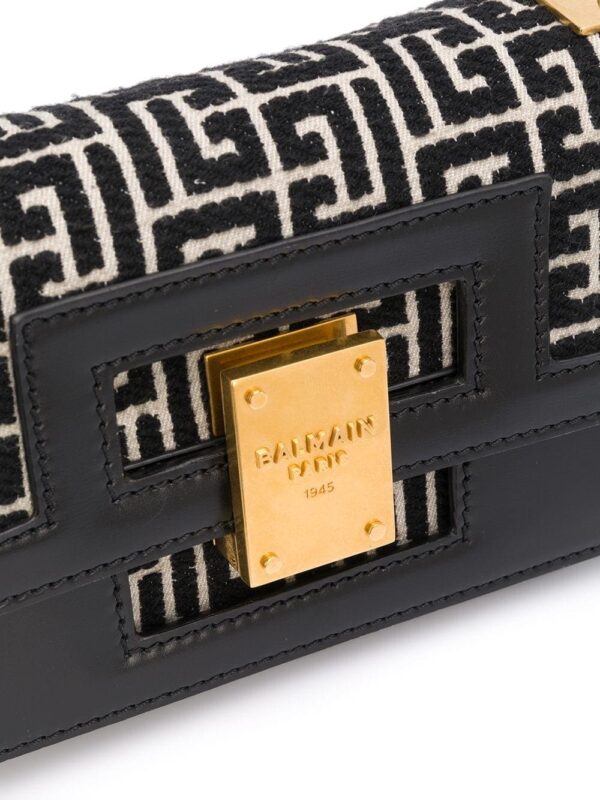 Balmain small 1945 Heritage monogram jacquard bag - Image 4