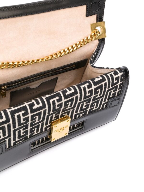 Balmain medium 1945 Heritage monogram jacquard bag - Image 5