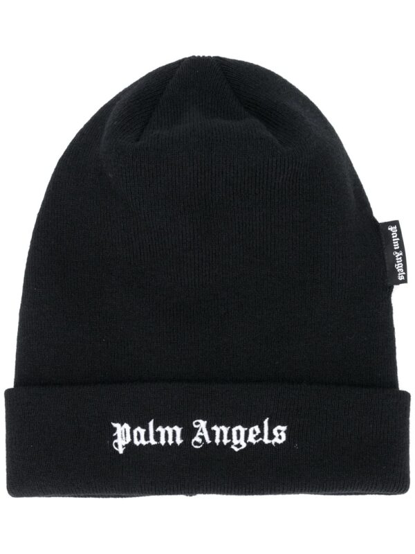 Palm Angels embroidered logo beanie hat