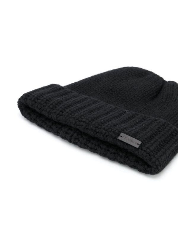 Saint Laurent logo plaque cashmere beanie - Image 2