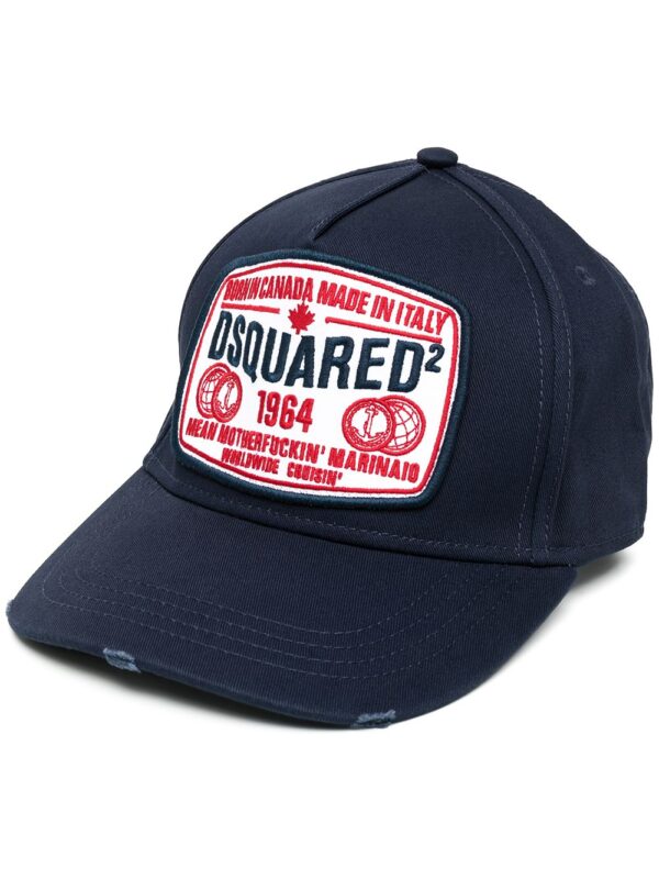 DSQUARED2 logo-patch distressed baseball cap