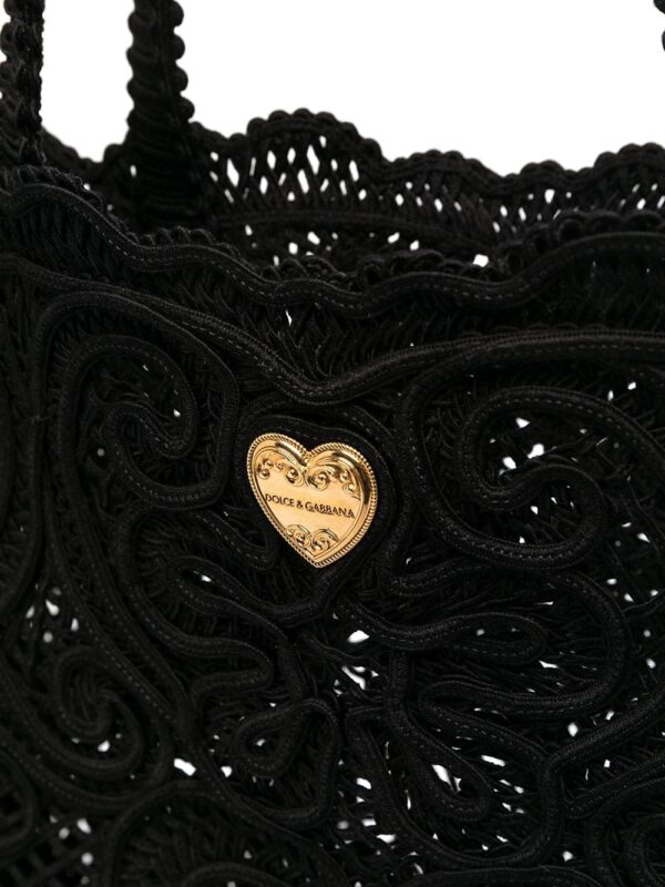 Dolce & Gabbana large Beatrice cordonetto lace tote bag - Image 4
