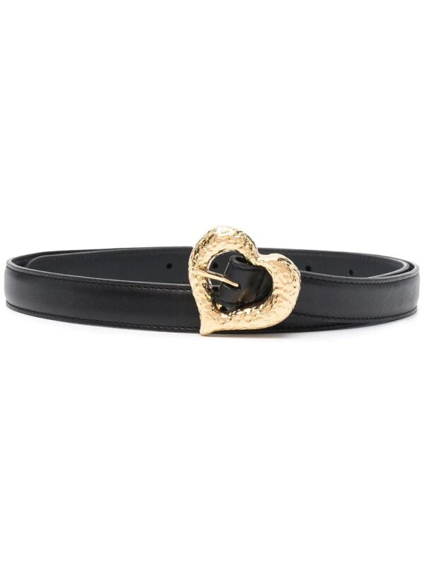Saint Laurent  heart-buckle leather belt