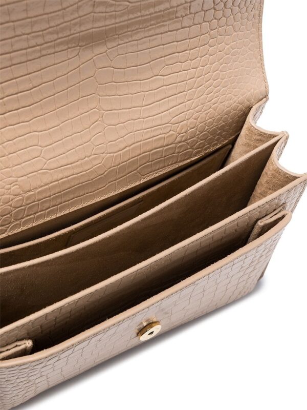 Saint Laurent Sunset medium crocodile embossed bag - Image 5
