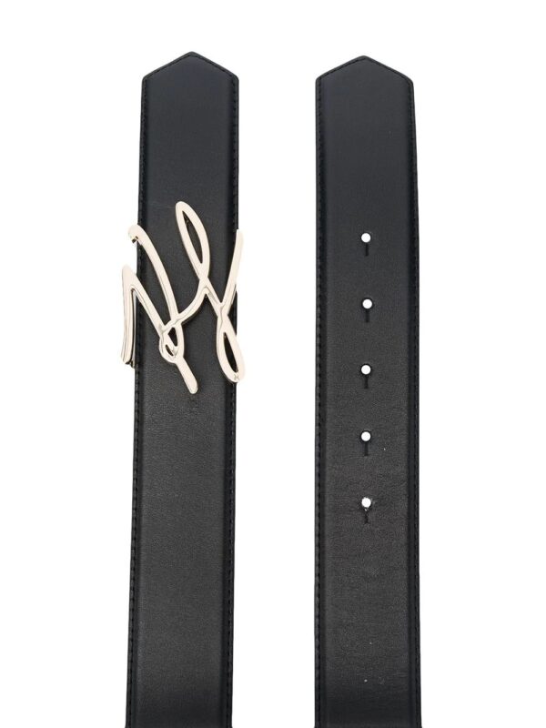 Karl Lagerfeld  logo-plaque leather belt - Image 2