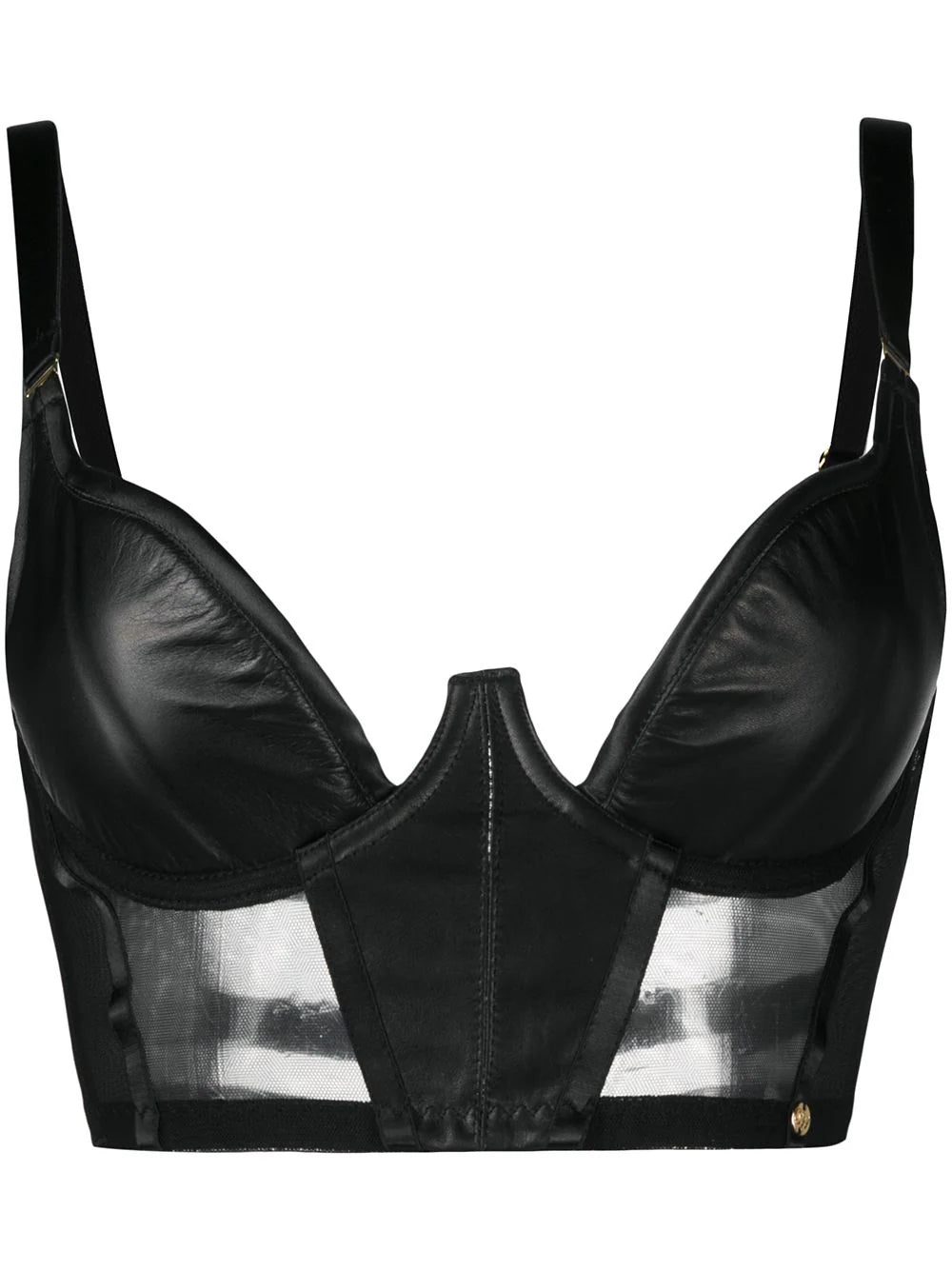 Something Wicked fitted leather bra