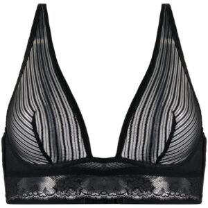 Wolford stripe mesh soft cup bra