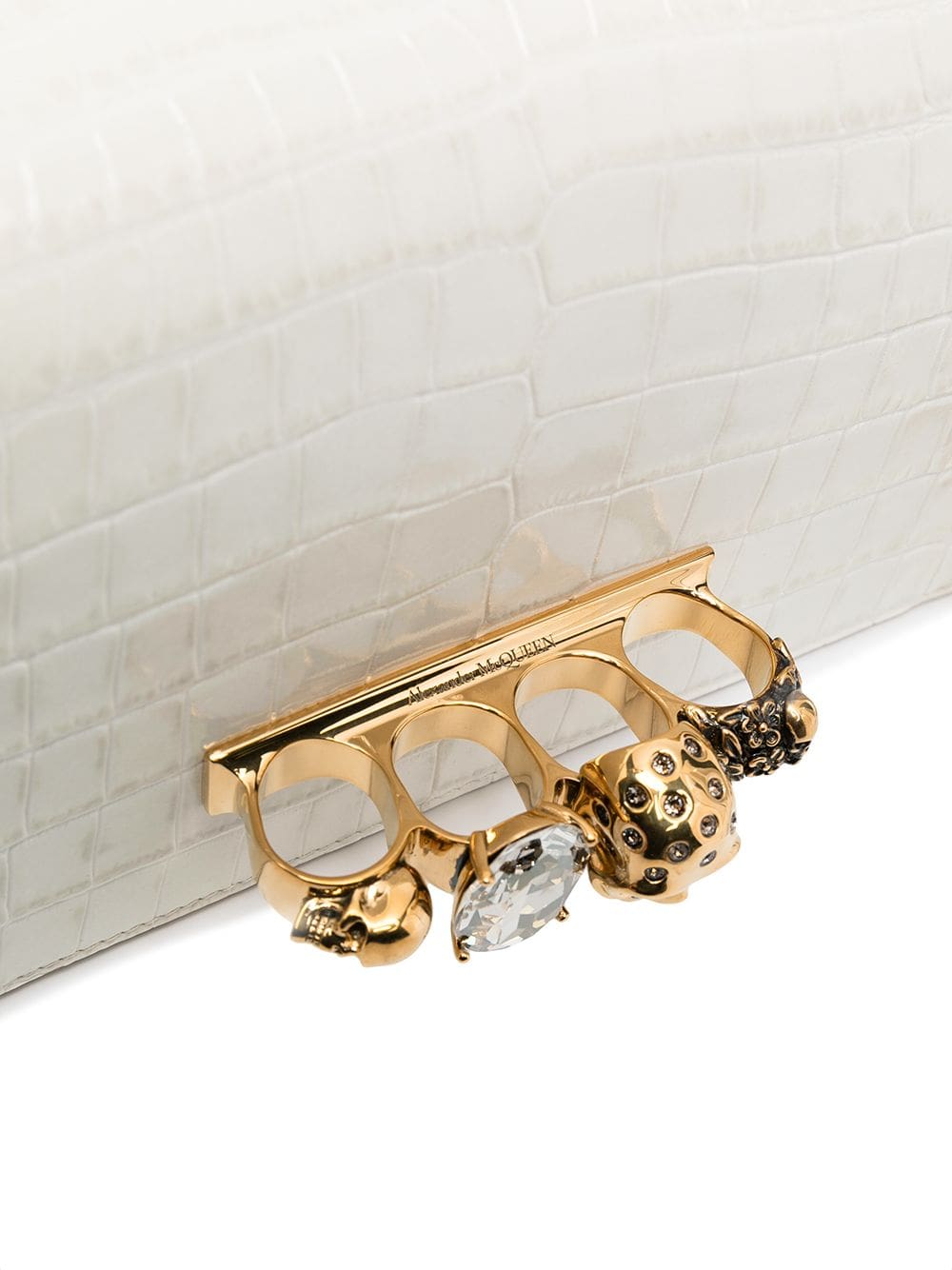 Alexander McQueen Jewelled embossed shoulder bag - Image 4