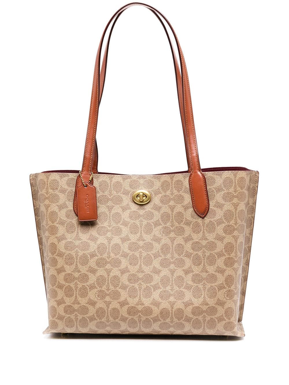 Coach printed leather tote bag