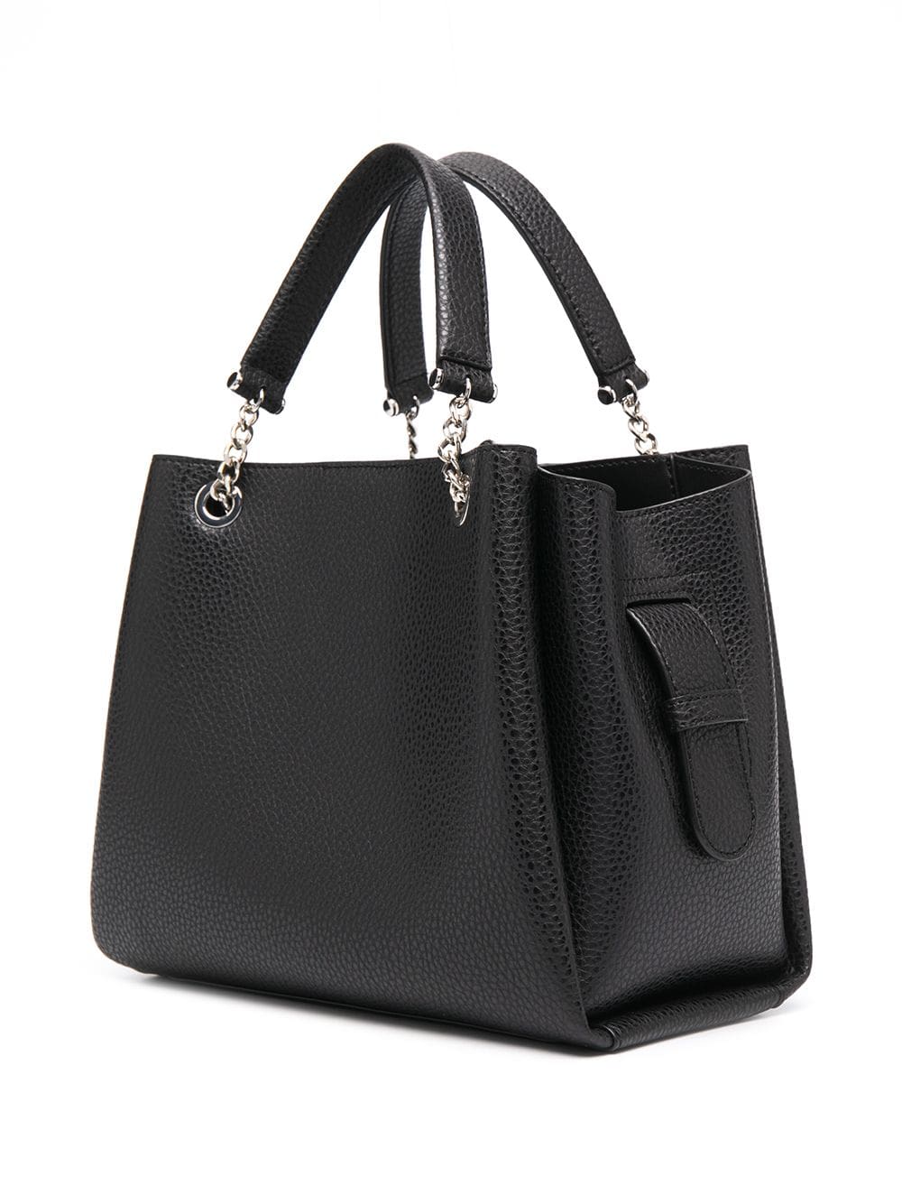 Emporio Armani pebbled effect chain strap tote bag - Image 4