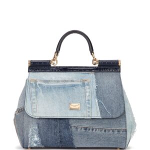 Dolce & Gabbana large Sicily patchwork denim shoulder bag