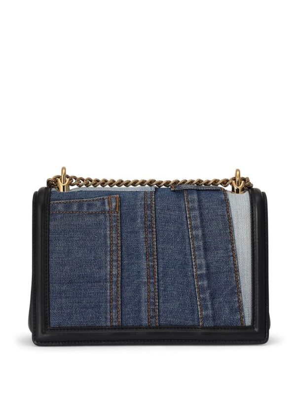Dolce & Gabbana medium Devotion patchwork-denim top-handle bag - Image 2