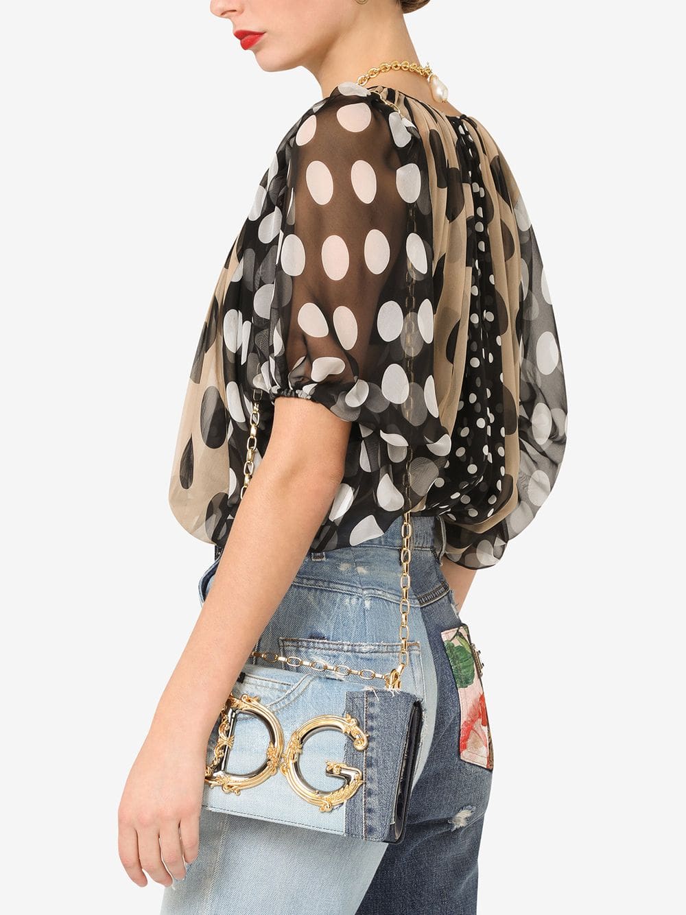 Dolce & Gabbana DG Girls patchwork-denim crossbody bag - Image 5