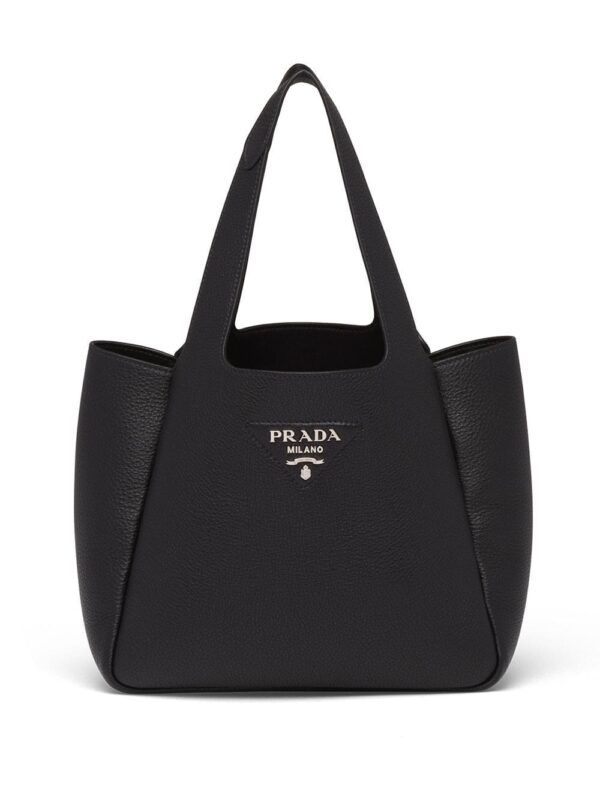 Prada logo-plaque tote bag