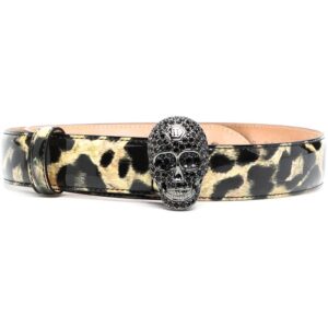 Philipp Plein  leopard-print leather belt