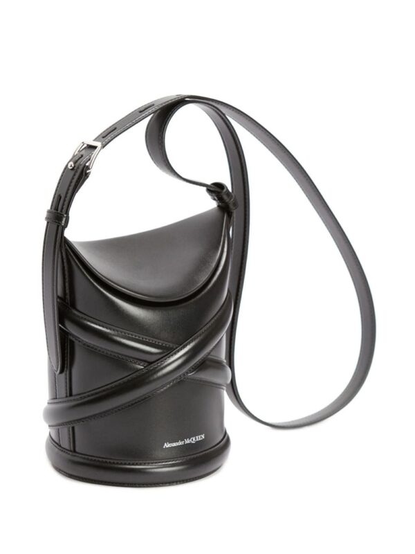 Alexander McQueen black the curve small leather cross body bag - Image 4