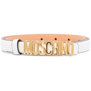 Moschino  logo plaque slim belt
