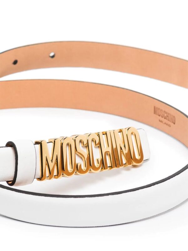 Moschino  logo plaque slim belt - Image 2