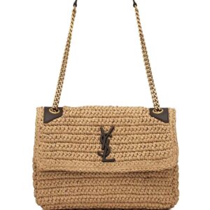 Saint Laurent  medium Niki raffia shoulder bag