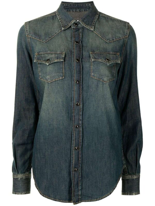 Saint Laurent  press-stud denim shirt