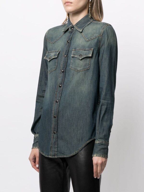 Saint Laurent  press-stud denim shirt - Image 3
