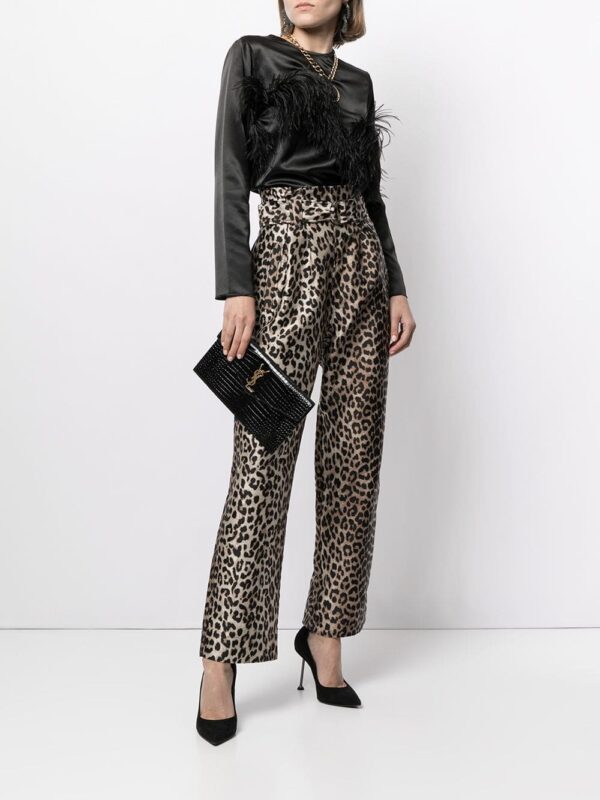 Saint Laurent Uptown crocodile-embossed pouch - Image 2