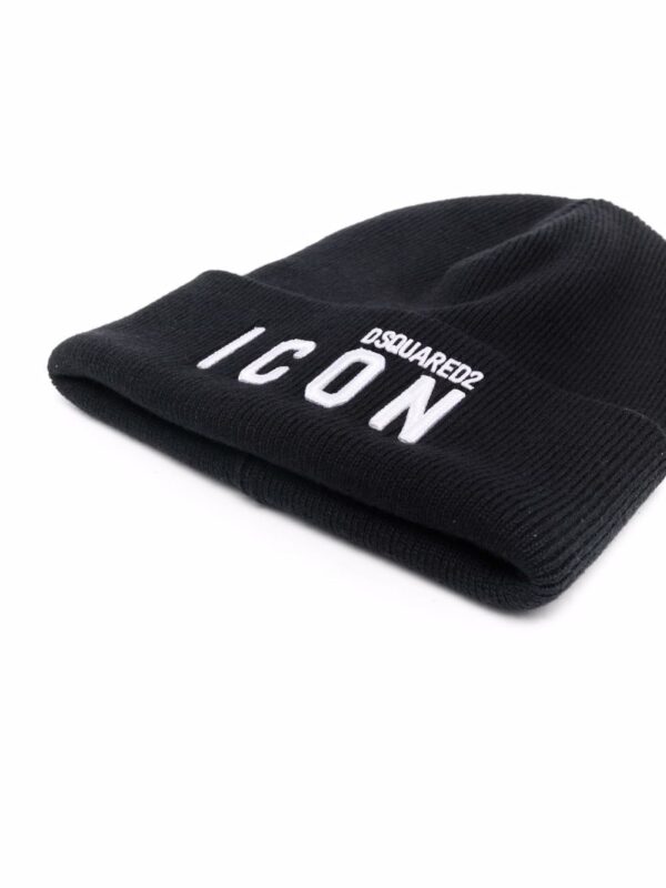 DSQUARED2 Icon logo-embroidered knitted beanie - Image 2