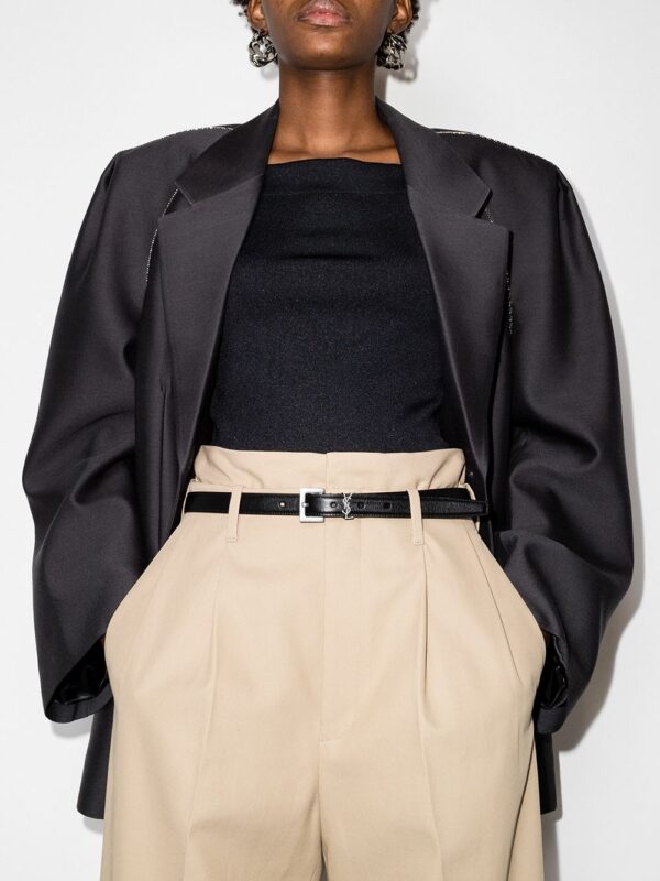 Saint Laurent  Monogram leather belt - Image 2