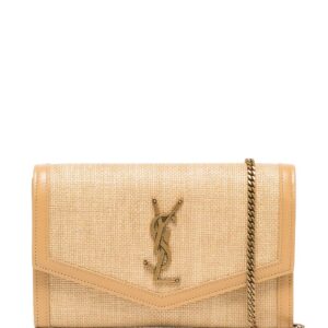 Saint Laurent  Uptown raffia shoulder bag