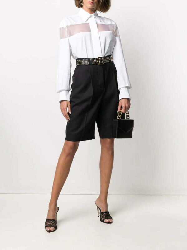 Valentino Garavani  sheer-panel long-sleeve shirt - Image 2