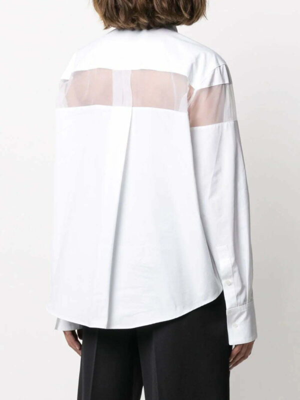 Valentino Garavani  sheer-panel long-sleeve shirt - Image 4