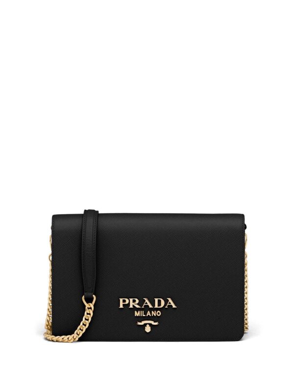 Prada logo-lettering Saffiano leather shoulder bag