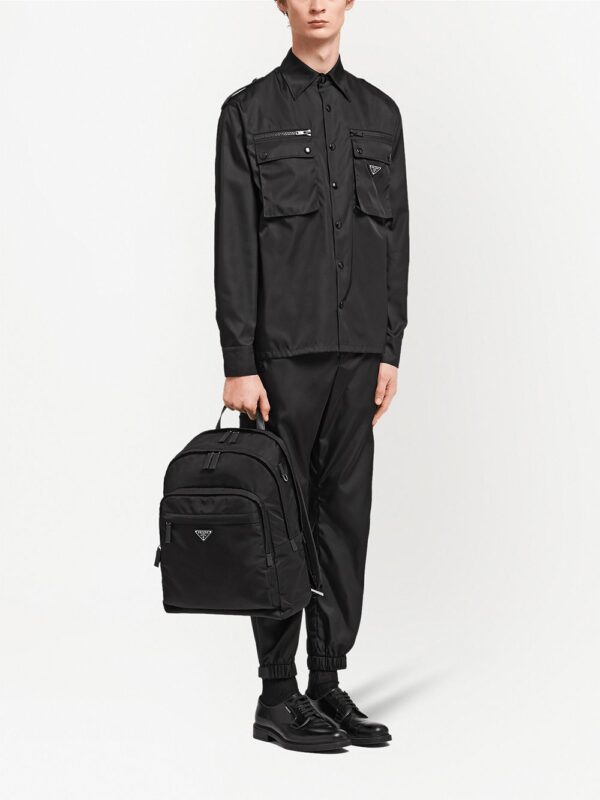 Prada Re-Nylon logo-plaque backpack - Image 2