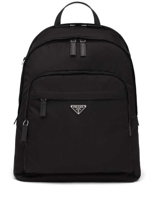 Prada Re-Nylon logo-plaque backpack