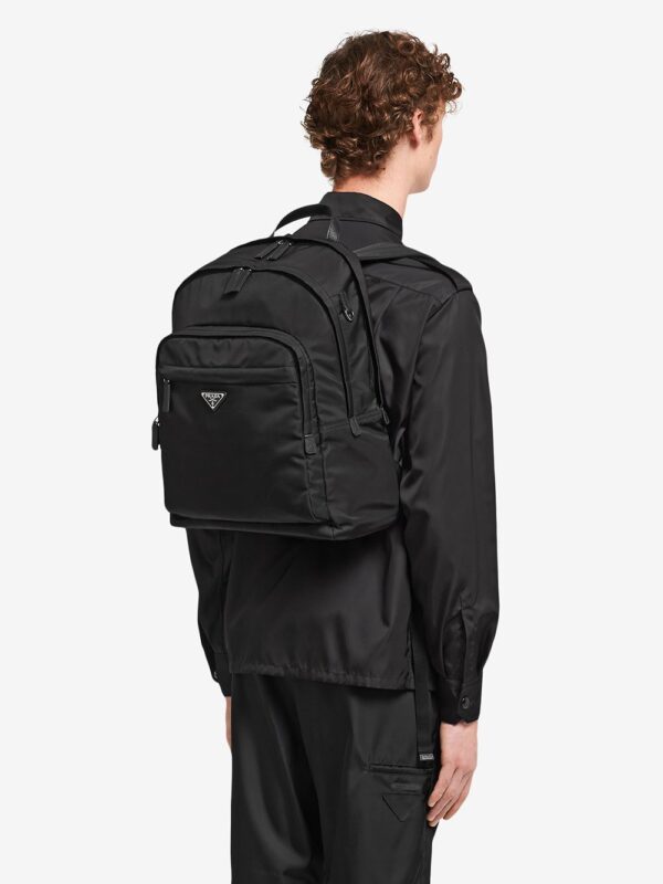 Prada Re-Nylon logo-plaque backpack - Image 6