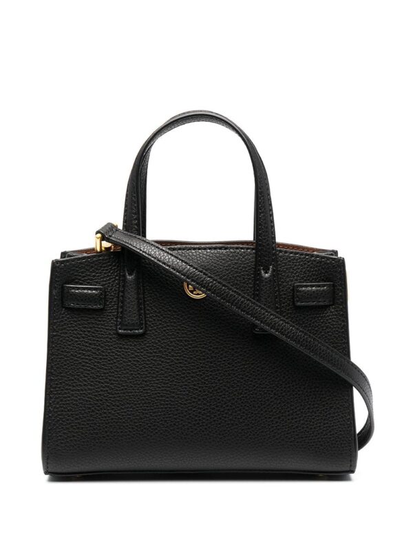 Tory Burch logo-plaque pebbled tote bag