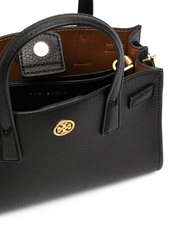 Tory Burch logo-plaque pebbled tote bag - Image 5