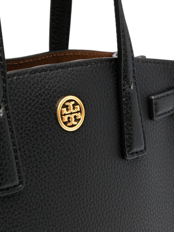 Tory Burch logo-plaque pebbled tote bag - Image 4