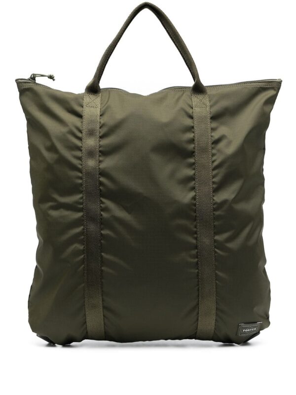 Porter-Yoshida & Co. logo-patch zipped backpack