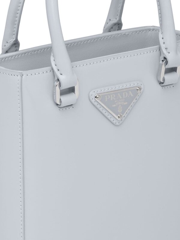 Prada small triangle plaque tote - Image 3