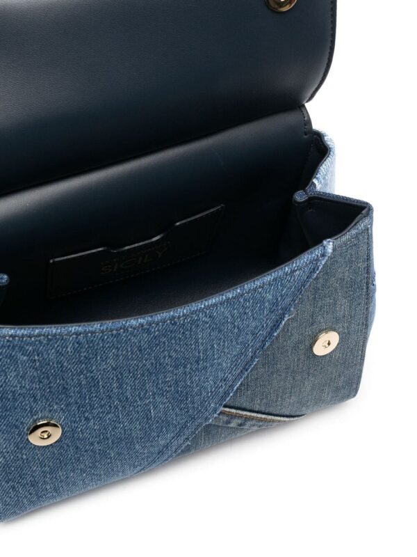 Dolce & Gabbana small Sicily patchwork denim shoulder bag - Image 5