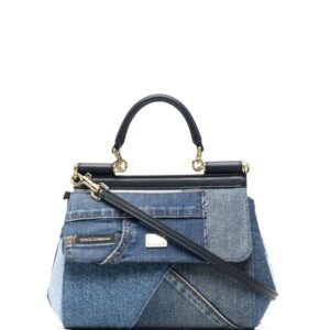 Dolce & Gabbana small Sicily patchwork denim shoulder bag
