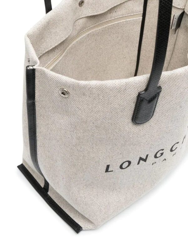 Longchamp  logo-print canvas tote - Image 4