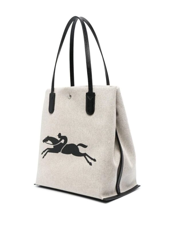Longchamp  logo-print canvas tote - Image 3
