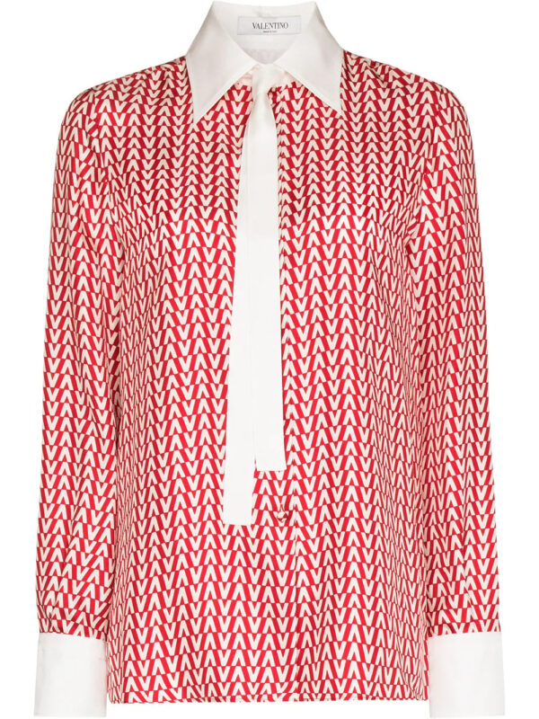 Valentino Garavani  monogram print silk shirt