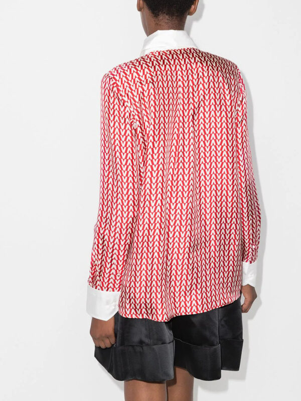 Valentino Garavani  monogram print silk shirt - Image 3