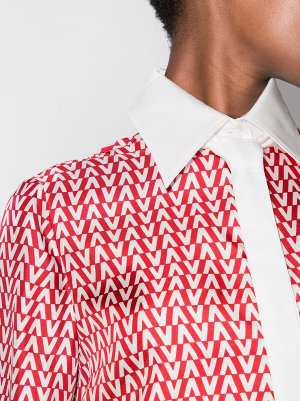 Valentino Garavani  monogram print silk shirt - Image 4